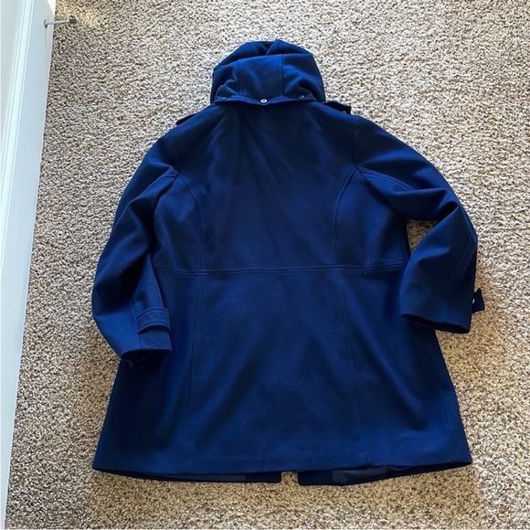 Michael Kors Blue Wool Coat Sz 1X - Picture 9 of 12